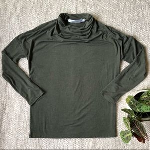 Simons super soft jersey mock neck top - size XS